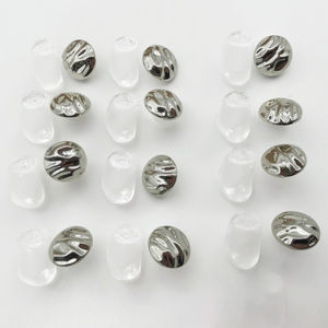 Plastique ABS 18mm 4 trous boutons ronds galvanisés sans plomb - Product Image 1