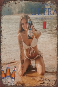 Plaque Métallique Vintage Thème Fille en Bikini Décoration Murale Rétro pour Bar, Pub, Garage, Maison de Plage, Cave à <span class=keywords><strong>Bière</strong></span>, Amateurs de <span class=keywords><strong>Bière</strong></span> - Product Image 3