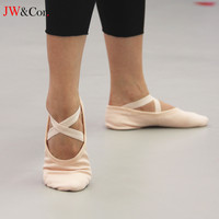 Chaussons de ballet à haute élasticité, semelle fendue, toile extensible, chaussures de ballet pour femmes et filles