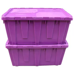 Caixa de armazenamento resistente de plástico qs, remoção de rotação, tampa de fixação, caixa de plástico de viagem