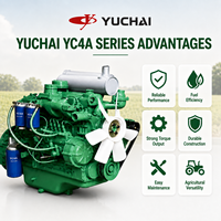 Moteur diesel agricole YUCHAI YC4A80-T20, fiable, faible consommation de carburant, couple puissant pour tracteurs et machines agricoles