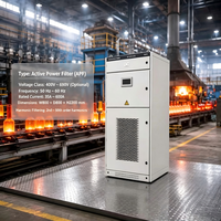 Dispositif de compensation dynamique de puissance réactive de type armoire APF industriel, utilisé pour la distribution d'énergie des centres de données.
