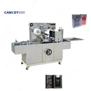 Voll automatische Cankey Karton Papier box Flow Shrinking Packing Spielkarten Verpackungs maschine