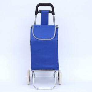 Wholesale Portable <b>Folding</b> Shopping Trolley Bag with Wheels Reusable Oxford Supermarket <b>Cart</b> Shoulder Closure Letter Pattern - Product Image 6