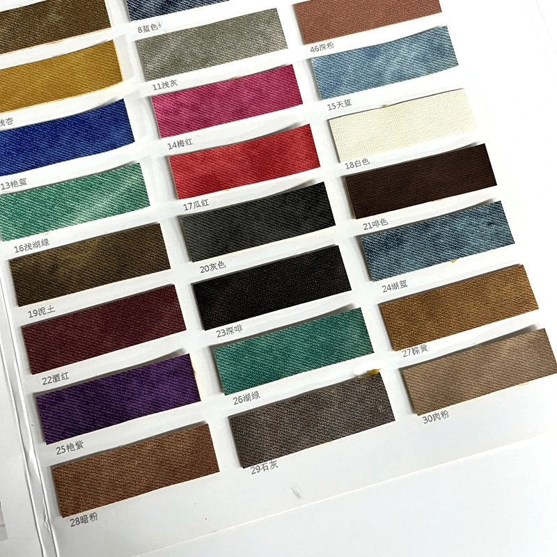 Wholesale Imitate Cloth Fabric Denim Jeans Pattern PVC Synthetic Leather Leather for Bag and Sofa Furniture Use Custom Fabric