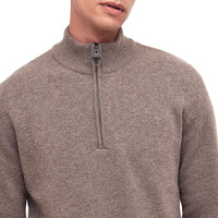 Pull en laine 100 % tricoté sur mesure pour homme, col montant zippé, décontracté, pour activités de plein air, réunions d'affaires, style semi-formel