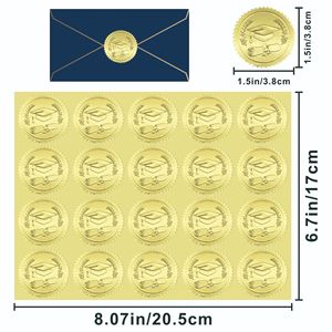 Floral Gold Embossed Self-adhesive Paper Round Decorative <b>Stickers</b> for Home Decoration and Gift Sealing - Product Image 4
