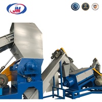 Ligne de lavage et de recyclage de films plastiques PE PP LDPE de 1000 kg/h, équipée d'un broyeur à un seul arbre, usine de lavage automatique de déchets de film