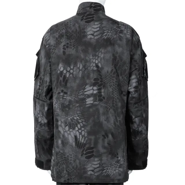 2023 Wholesale Factory High Quality Cheaper Wear-Resisting Black Python Camouflage ACU Style Uniform