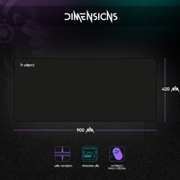 TechSide KMP904B_P Harga Pabrik Kimpad Seri Klasik Tappetino Per Mouse Gaming Tahan Air Karet Alami Persegi Panjang
