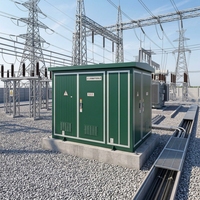 Poste de transformateur compact européen 10 kV extérieur préfabriqué triphasé 50 Hz 480 V à double enroulement pour transformateur de puissance de centrale solaire