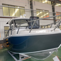 Bateau de pêche en aluminium Gospel 22,5 pieds (6,85 m) à coque en V profond, entièrement soudé, yachts rapides, bateau de luxe pour le tourisme, bateau économique avec cabine à vendre