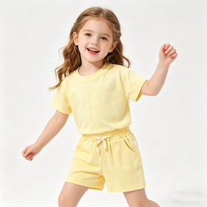 Nuovo Arrivo 2026: Set Abbigliamento <span class=keywords><strong>Bambina</strong></span> in Bambù 2 Pezzi - T-Shirt a Maniche Corte e <span class=keywords><strong>Pantaloncini</strong></span> Tinta Unita, Completo Casual per Bambini - Product Image 3