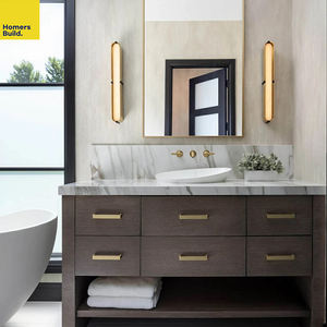 Mobile da Bagno in Compensato su Misura Stile Classico con Struttura in Acciaio Inox 304, Lavello da <span class=keywords><strong>Cucina</strong></span> e Lavabo in Ceramica - Product Image 4