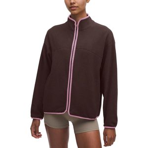 FOXA Chaqueta de lana para mujer con cuello alto y manga larga, abrigo con cremallera, ropa exterior suave y cálida para otoño e invierno con bolsillos - Product Image 1