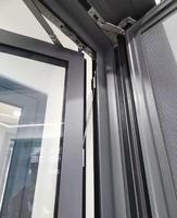 Fenêtre pliante panoramique sans cadre en aluminium, cadre fin, fenêtre en verre pliante pour balcon