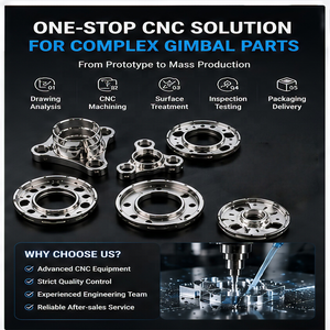 Pièces de Structure de cardan de Drone de haute précision usinées CNC aluminium et acier inoxydable Type suisse CNC usinage noir - Product Image 5