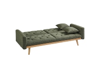 Canapé-lit convertible moderne en tissu, canapé-lit futon pliable avec pieds en bois pour salon