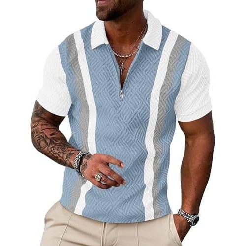 Rayure bleu clair blanc
