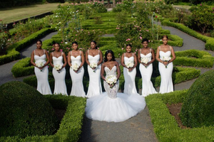 Mumuleo elegante blanco <span class=keywords><strong>vestidos</strong></span> de invitados de <span class=keywords><strong>boda</strong></span> Sexy Spaghetti satén <span class=keywords><strong>vestidos</strong></span> de damas de honor barato al por mayor Vestido largo de dama de honor - Product Image 4