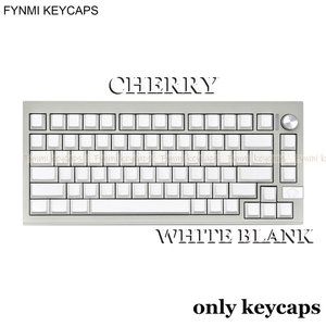 Cherry Blank White <span class=keywords><strong>Keycaps</strong></span> ANSI <span class=keywords><strong>ISO</strong></span> PBT <span class=keywords><strong>Keycaps</strong></span> 61 a 127 Keys Original Cherry Dye-Sublimation <span class=keywords><strong>Keycaps</strong></span> para teclado mecánico - Product Image 4