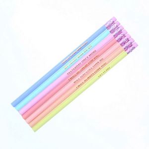 Lot de crayons promotionnels en bois HB de taille standard, personnalisables avec logo, gomme et mine de graphite, formes rondes/hexagonales/triangulaires - Product Image 4