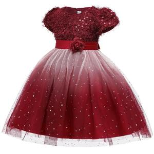 Ventes en gros de robes de princesse étoilées pour enfants, robes de soirée à paillettes, robes de fantaisie pour filles - Product Image 3