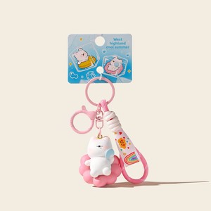 Porte-clés léger en peluche <span class=keywords><strong>West</strong></span> Highland Original Summer Cooling, en résine, sûr, mignon, pour sac, pendentif, cadeau pour ami, vente en gros - Product Image 2