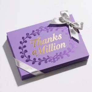 การ์ดธุรกิจกระดาษแข็งพิมพ์ลายโลโก้ฟอยล์ทองคุณภาพสูงแบบกำหนดเอง พร้อมการ์ดขอบคุณขนาดเล็ก ออกแบบเองได้ - Product Image 3