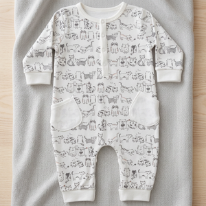 Pijamas de Bebé Unisex 100% Algodón con Estampado Completo, 210 g/m², Interlock - Origen BD, Suministro ODM/OEM/FOB, En Stock, Muestra en 7 Días - Product Image 3
