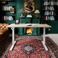 Bureau assis-debout électrique moderne et minimaliste de luxe à moteur unique, réglable en hauteur, en métal, avec montage facile