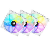 Ventilateur de châssis RGB AntarcChill blanc 120 mm, grand volume d'air, silencieux, pour PC de bureau, tour de jeu et serveur