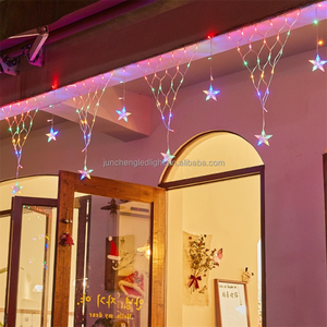 8 Modos 3*3M 300 LED Interior Exterior Parque hogar Bistro balcón Navidad centelleo colorido brillante LED red cortina luces de cadena - Product Image 5