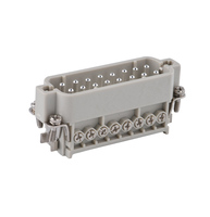 Connecteur industriel rectangulaire robuste WEVEL HA-016-M/F, 16 broches, 10A 250V, IP65, cuivre plaqué argent, alliage d'aluminium moulé sous pression