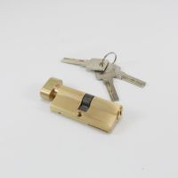 Cilindro de puerta de bloqueo de pulgar de puerta de privacidad de baño de latón con llave de ordenador