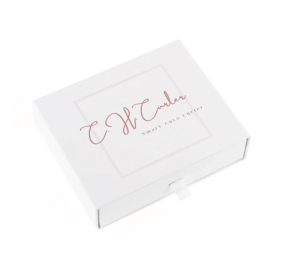 Set di scatole per imballaggio di gioielli con orecchini ad anello per collana con bracciale bianco in carta personalizzata