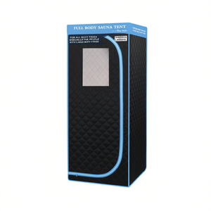 Tente de sauna corporel complète style Plus grande taille chauffage vapeur spa à domicile thérapie détox installation facile noir - Product Image 1