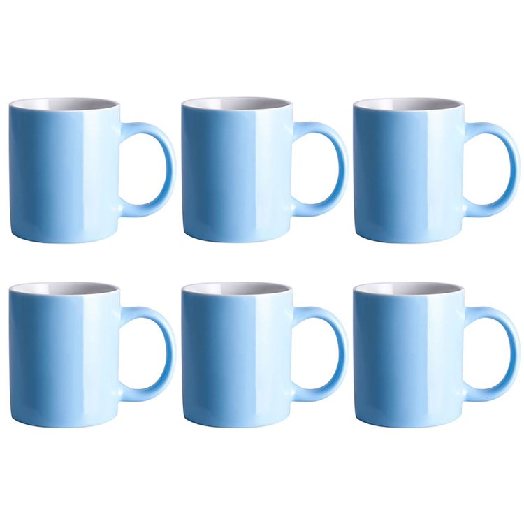 Ensemble de 6 tasses bleues