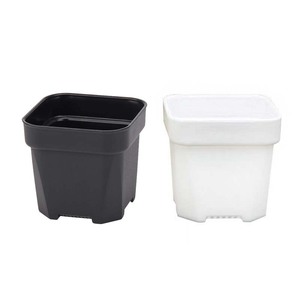 Pot de fleurs carré en résine Sheng Yang avec trou de drainage pour plantes d'intérieur, utilisation sur bureau - Product Image 3