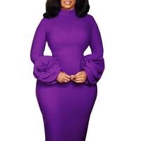 Robes d'automne tendance pour femmes, décontractées, à manches longues, avec fleurs 3D, élégantes pour le bureau