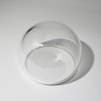 Dôme en verre saphir optique de haute précision personnalisable avec support OEM aux extrémités ouvertes polies