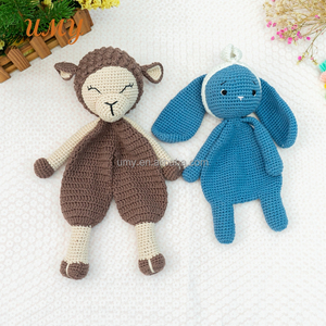 Mantas <span class=keywords><strong>Doudou</strong></span> de <span class=keywords><strong>conejo</strong></span> de peluche, juguete de ganchillo para bebé, regalo para bebé, <span class=keywords><strong>conejo</strong></span> de punto - Product Image 2