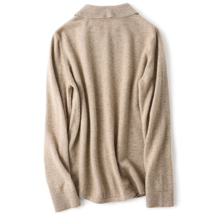 Fashion Women's 100% Pure Cashmere <strong>Polo</strong> Collar Sweater Knitted <strong>Jumper</strong> Casual Wear <strong>Ladies</strong>' Luxury Basic Cashmere Top - Product Image 2