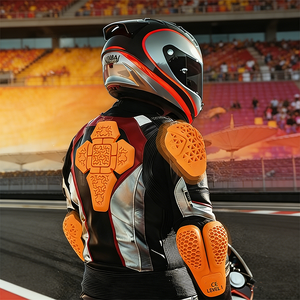 Ensemble de protections pour coudes et épaules certifiées CE niveau 1, protections dorsales pour blousons de moto - Product Image 1