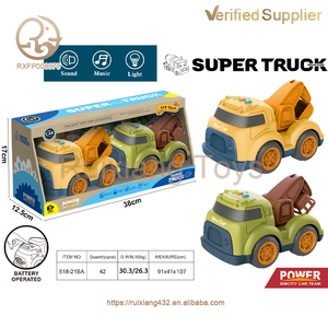 Jouets de transport moulés sous pression pour garçons <span class=keywords><strong>dessin</strong></span> <span class=keywords><strong>animé</strong></span> <span class=keywords><strong>Mini</strong></span> <span class=keywords><strong>pelle</strong></span> camion de pompiers musique lumière coulissante assainissement véhicule jouets aériens - Product Image 5