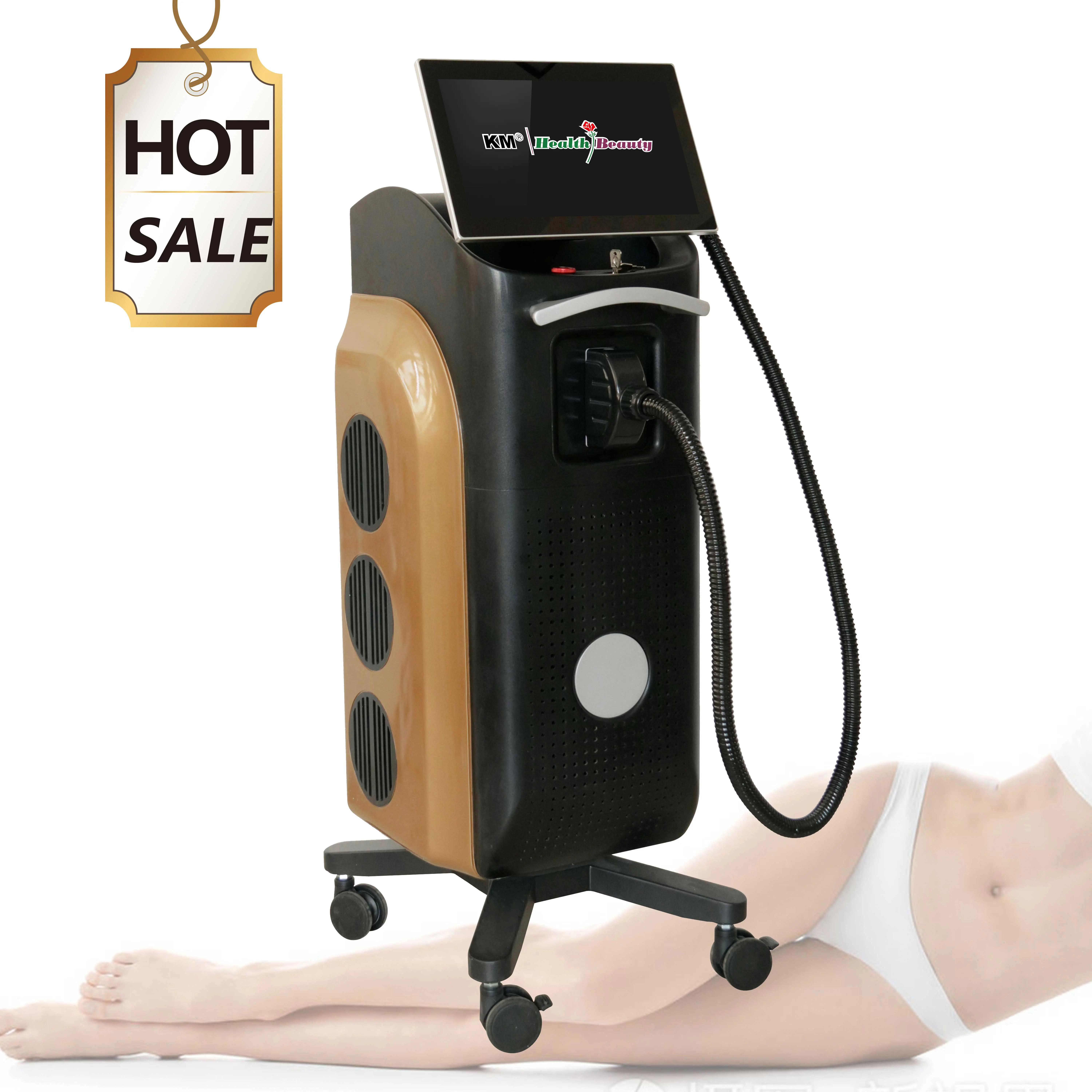Professional 3 wave alexandrite laser 755nm hair removal equipment / 808nm diode laser machine / laser diode 808 hair removal