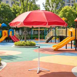Parasol double armature 140 cm coupe-vent avec aérations pour plage, terrasse, bord de mer, jardin - Product Image 1