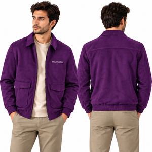 Mint Custom <b>Men's</b> Brown <b>Suede</b> Fabric <b>Jacket</b> | Premium Regular Fit Winter <b>Jacket</b> For <b>Men's</b> | High Quality Outerwear <b>Jackets</b> - Product Image 5