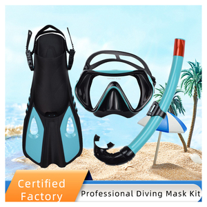 Juego de máscara de vidrio templado HD, el mejor equipo de buceo profesional de snorkel facial, kit de silicona, <span class=keywords><strong>gafas</strong></span> de buceo - Product Image 4