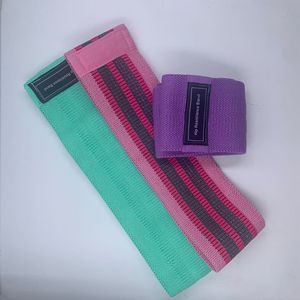 Bande de résistance pour les hanches, force moyenne, en tissu tricoté, élastique, pour le yoga, les exercices des fessiers et les squats - Product Image 4